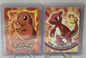 1999 Pokémon Topps Charmander #04 Charmeleon #05 TV Animation Cards NM/M - Foto 1 di 6