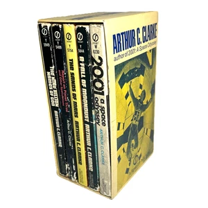 RARE Arthur C Clarke Signet Gift 5 Book Set 2001 Moondust Sands Planet Three God - Picture 1 of 20