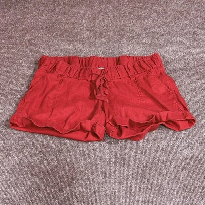 A Pea In The Pod Shorts Womens Medium Maternity Linen Blend Drawstring Casual - Image 1 of 4