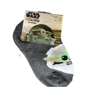 New Star Wars The Mandalorian No-Show Socks Child Shoe Size 4-7.5 - Picture 1 of 1