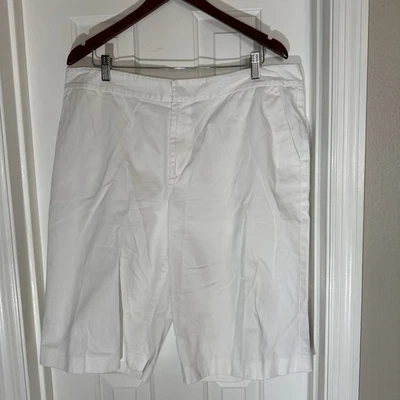 Pantalones Cortos Lauren Ralph Lauren Para Mujer’s 16 Largos Blanco Algodón Bermudas Shorts Foto 1 de 4