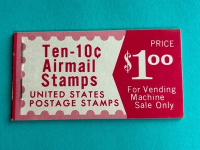 US Stamps SC# BKC21 50 Star Runway 10c Bklt-2 panes of 5+1 (slogans 4 & 5)  1968 - Image 1 of 4