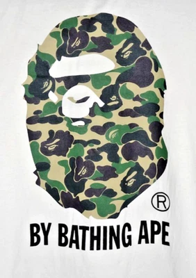 Bape A Bathing Ape Camo Green White Big Ape Head Shirt Medium Streetwear Tee - Image 1 of 4