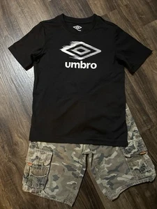 BUNDLED Camo Shorts Eddie Bauer Y7 /Umbro Black Tee S6/7 - Excellent Condition - Picture 1 of 6