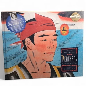 Peachboy Japanese Folktale Metaxas Book & Cassette Audiobook Sigourney Weaver - Imagen 1 de 10