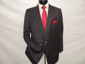 Ermenegildo Zegna Men's Gray Stripe Suit 46 Reg Pants 39X31.1/4 - Picture 1 of 16