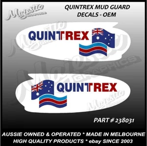 QUINTREX - MUD GUARD DECALS - LEFT / RIGHT PAIR - GENUINE OEM - TRAILER DECALS - Bild 1 von 2