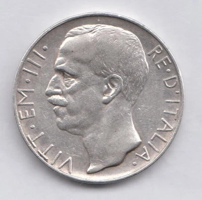🔴ITALY  10 Lira 1927R  Biga with female  Nice grade Silver Coin🔴 - Image 1 of 2