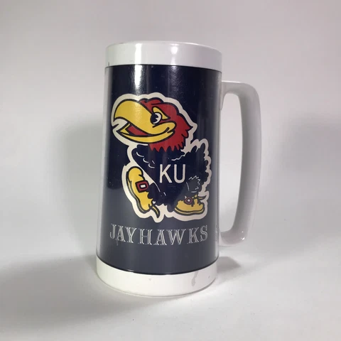 Kansas Jayhawks KU university vintage Thermo-Serv mug thermo serve cup drinking Cover