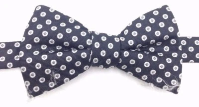 95 美元 Countess Mara 男式黑色灰色圆点领结经典可调节领结 — 第 1/4 张图片