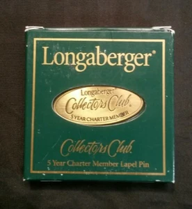 🧺 NEW Longaberger Collectors Club 5 Year Charter Member Lapel Pin #74675 F/S - Picture 1 of 3