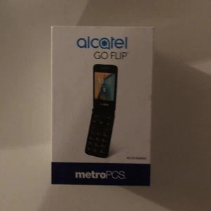 NEW! Alcatel GO FLIP 4044N W BLUE T-Mobile 4G LTE Easy to Use Senior Flip Phone - Picture 1 of 4
