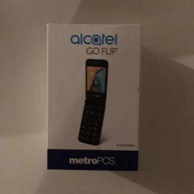 NEW! Alcatel GO FLIP 4044N W BLUE T-Mobile 4G LTE  Easy to Use Senior Flip Phone - Image 1 of 4