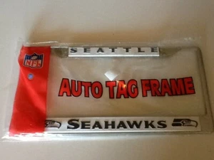 Seattle Seahawks Chrome License Plate Frame - Picture 1 of 1