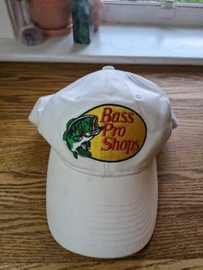 Gorra blanca Bass Pro Shops ajustable SnapBack camionero béisbol pesca - Imagen 1 de 6