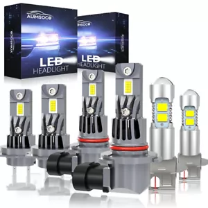 For 2004 Lexus ES330 Combo LED Headlight High Low Beam+Fog Light Bulbs White - Picture 1 of 22