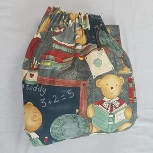 Mostyns Curtains Lined Long Mostyns Teddy Bear Pattern Lonh Curtains Drapes 1 Pc - Picture 1 of 22