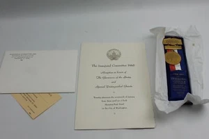 1965 45th Inaugural Committee LYNDON JOHNSON Military Aid Medal & Invitation /1 - Picture 1 of 4