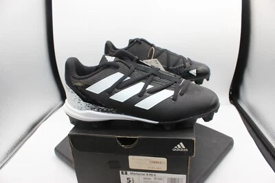 NIB Adidas  Afterburner 8 MDK Boys Size 5.5 Baseball Cleats BLACK WHITE - Image 1 of 4