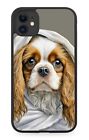 Adorable Cavalier King Charles Spaniel Dog In Blanket Rubber Phone Case DC99