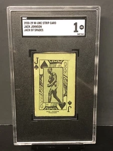 1920-29 W-Unc Jack of Spades Jack Johnson SGC 1 POP 2 Highest Graded Rare - Picture 1 of 4