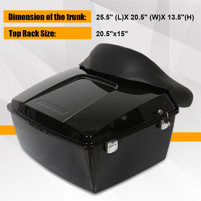 Maletero y respaldo King Pack para Harley Davidson Touring Street Road Glide 97-13 Foto 1 de 4