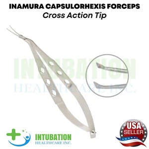 Inamura Capsulorhexis Kreuzwirkpinzette 1,5 mm Spitze ophthalmische Augeninstrumente - Bild 1 von 3
