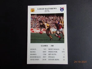 LEIGH MATTHEWS - HAWTHORN - 1994 SPEARS GAMES - AFL GAME CARD - Picture 1 of 2