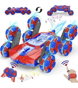 Spider Remote Control Cars For Kids,Double Sided 360° Flips Rotating 8WD Off RC - Picture 1 of 11