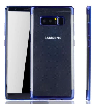 Custodia Protettiva Per Samsung Galaxy Note 8 Trasparente Blu - Immagine 1 di 4