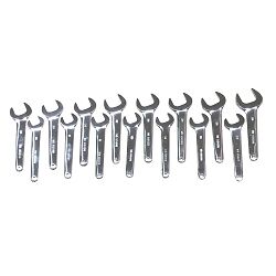 V8 Tools 9515 Single Open End Service Wrench Set, 15 Piece, 20Mm To 36Mm