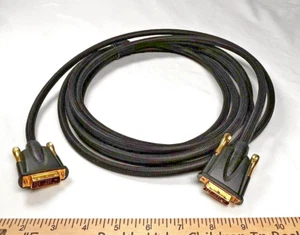 16ft Monster DVI-D to DVI-D cable black braided gold plated - Picture 1 of 1