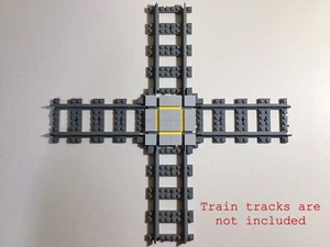 🌟LEGO Train Track Crossover/Crossing Straight Cross Rail/Tracks Kit MOC - Picture 1 of 3