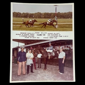 ๐ Vintage 1977 Belmont Park Winner Circle Photo Island Tim Ron Turcotte ๐ - Picture 1 of 1