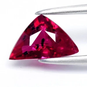 💎 SLP 0.81ct Trilliant Red Ruby - Unheated, Lustrous Mozambique Gem - Imagen 1 de 5