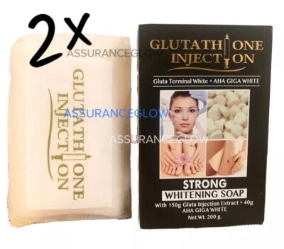 2x Glutathione Injection Skin Lightening Soap Gluta Terminal ABEBI