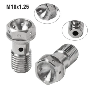 2 viti cave M10 x1,25 mm viti in titanio per moto doppia linea - Foto 1 di 10