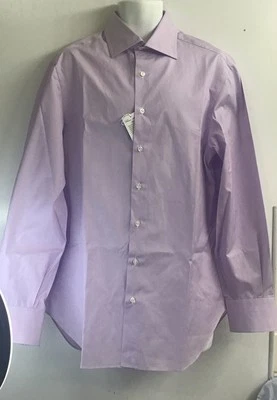 Cesare Attonelli Lavender Dress Shirt Chambray Cotton Long Sleeve Size. 42/17 - Image 1 of 4