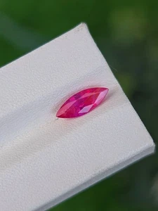 Ruby Gemstone Pinkish Red Marquise Cut Loose Untreated Unheated Afghanistan - Picture 1 of 6