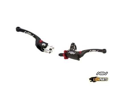 Palanca de freno y embrague todoterreno ASV negra para Kawasaki KLX140G 2008-2020 Foto 1 de 4