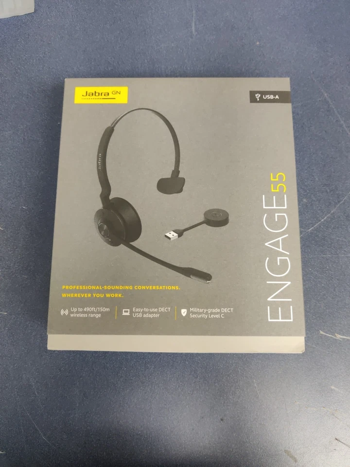 Jabra Engage 55 Mono USB-A MS Wireless Headset PN 9553-410-125 Brand New  - Image 1 of 3