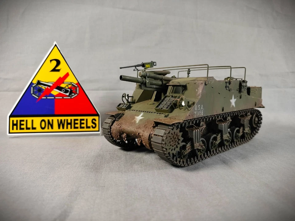 Pro-Built 1/35 US Army WW2 M7 Preist 105 mm SPG / cargado.**ENVÍO GRATUITO*** Foto 1 de 4