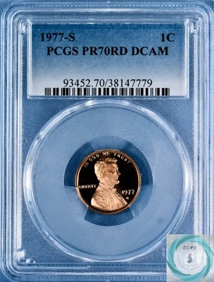 1977-S Lincoln Wheat Cent PCGS PR70DCAM - Top Pop 1 of 121!!! - Image 1 of 4