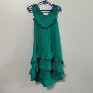 Matilda Jane Girls Size 4 Seriously Sweet High Low Sleeveless Green Dress - Picture 1 of 3