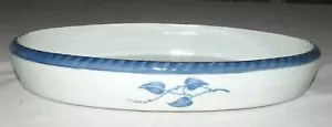 Panadera ovalada Rosenthal patrón R432 hojas azules 11,25 x 6,5 pulgadas - Imagen 1 de 4