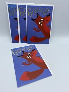 4 Cards Good-Bye Funny Fox American Greetings New w/ Envelopes 