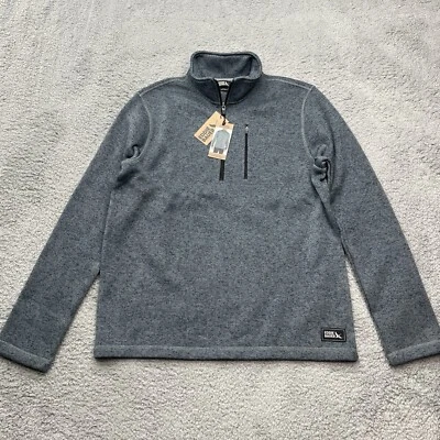 Suéter polar Eddie Bauer 1/4 cremallera para hombre L azul clásico calce abierto puerto claro nuevo Foto 1 de 4