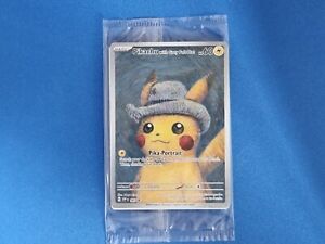 Pikachu With Grey Felt Hat 085 Promo Card Pokemon X Van Gogh Museum