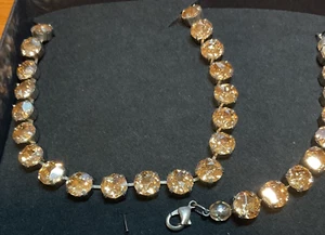 Swarovski Sabika Sunny Gold Manhattan Choker & Bracelet Gift Set Classics New - Picture 1 of 8