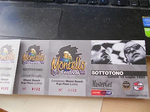 BIGLIETTO CONCERTO - SOTTOTONO - LATINA 19 LUGLIO 1999 - MONTELLO FESTIVAL '99 - Picture 1 of 1